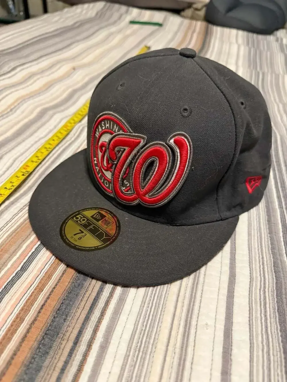 New Era Washington Nationals 59Fifty Fitted Hat Size 7 3/8